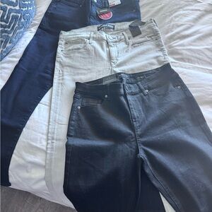 Express Women's Skinny Jeans - Black, White, and Dark Blue. ALL 3 FOR $100 !